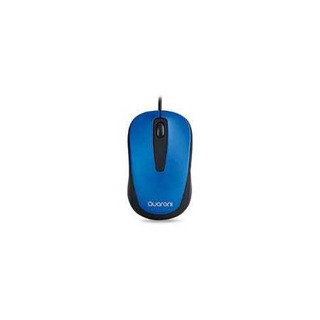 Mouse Optico Quaroni Alambrico Color Azul 1200 Dpi