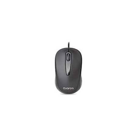 Mouse Optico Quaroni Alambrico Color Negro 1200 Dpi