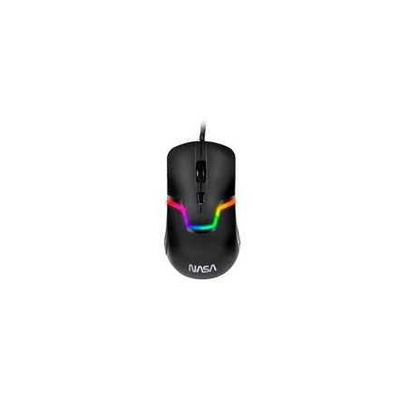 Mouse Gamer Nasa By Techzone Ns-Gm06 Alambrico Led Rgb Negro