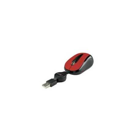 Mini Mouse Optico Retractil Easy Line By Perfect Choice Rojo