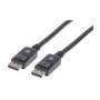 Cable Displayport,Manhattan,306935, V1.2 M-M 1.0M Negro 4K60