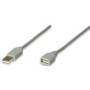 Cable Usb,Manhattan,165211, Extension 1.8M, Gris