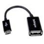 Cable Adaptador De 12Cm Micro Usb Macho A Usb A Hembra Otg P