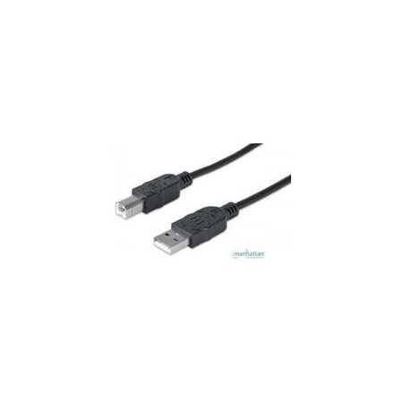 Cable Usb,Manhattan,333368, V2.0 A-B 1.8M, Negro