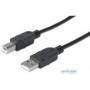 Cable Usb,Manhattan,333368, V2.0 A-B 1.8M, Negro