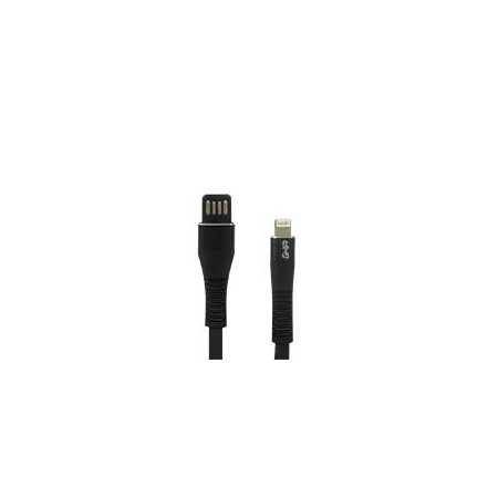 Cable Usb Ghia Tipo Lightning Plano Reversible Color Negro D