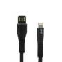 Cable Usb Ghia Tipo Lightning Plano Reversible Color Negro D