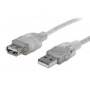 Cable Usb,Manhattan,336314, V2.0 Ext. 1.8M Plata