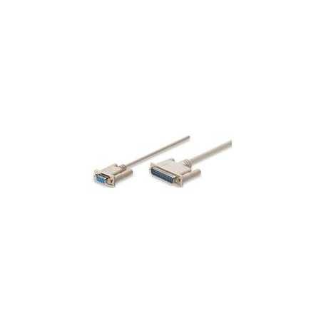 Cable Null,Manhattan,314770, Modem Db9H-Db25M 1.8M, Mol