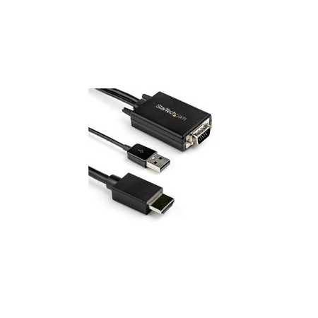 Cable Adaptador De Vga A Hdmi De 2M Con Audio - 1920 X 1080