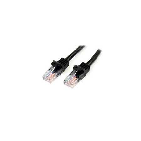 Cable De 2M Negro De Red Fast Ethernet Cat5E Rj45 Sin Enganc