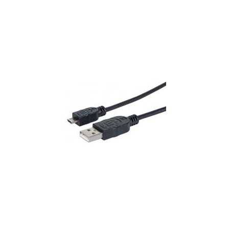 Cable Usb,Manhattan,325677, V2 A-Micro B, Bolsa Pvc 0.5M Neg