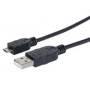 Cable Usb,Manhattan,325677, V2 A-Micro B, Bolsa Pvc 0.5M Neg