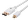 Cable Displayport,Manhattan,324748, - Minidp M-M  2.0M Blanc