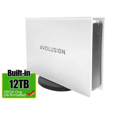 Avolusion Pro -5X Series 12TB USB 3.0 Disco duro de juegos externos para Xbox One Original, S&X (White) - Garantía de 2