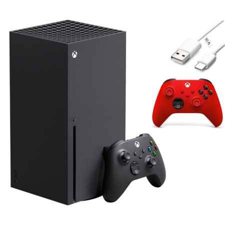 Microsoft Xbox Series X Gaming Bundle, Xbox Series X 1TB Consola, controlador inalámbrico de Xbox Red adicional, con acc