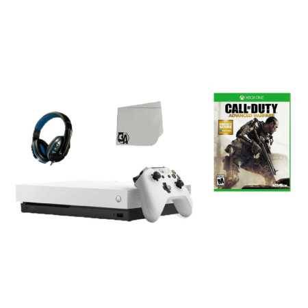 Consola de juego de Microsoft Xbox One X 1TB White con Call of Duty- Avanzado Boltación de Axtion de Axtion Se usa