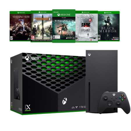 Xbox Series X Último buque insignia 1TB SSD Consolle Bundle con cinco juegos