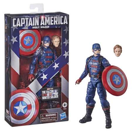 Marvel: Legends Series Captain America John F. Walker Figura de acción de juguete para niños para niños y niñas 4 5 6 7