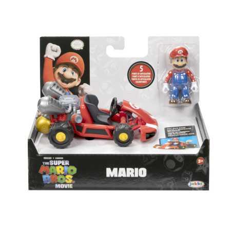 La figura de acción de Mario de 2.5 pulgadas de Super Mario Bros. con Racer Pull Back