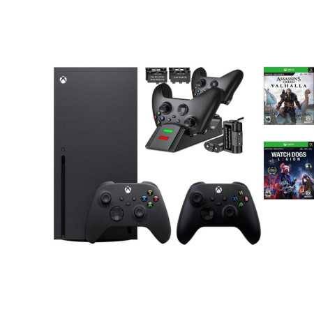 Paquete de Xbox: Microsoft Xbox Series X 1TB SSD Black Console and Wireless Controller + Watch Dogs: Legion and Assassin