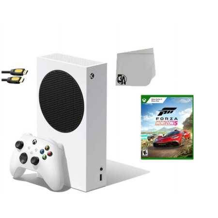 Consola de videojuegos de la serie Xbox S blanco con el paquete de axción de pernos Forza Horizon 5 utilizado