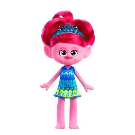 DreamWorks Trolls Band Together Trendsettinâ ?? Muñeca de moda de la amapola Queen, juguetes inspirados en la película