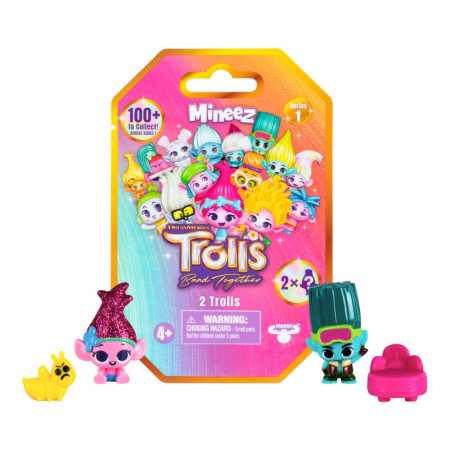 Trolls Band junta Mineez de 1.5 pulgadas Figuras coleccionables 2 paquete, más de 100 higos para recolectar, edades 3+