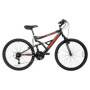 Hyper Bicycles Men's 26 \ 1 Shocker Mountain Bike, negro/rojo