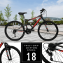 Hyper Bicycles Men's 26 \ 1 Shocker Mountain Bike, negro/rojo