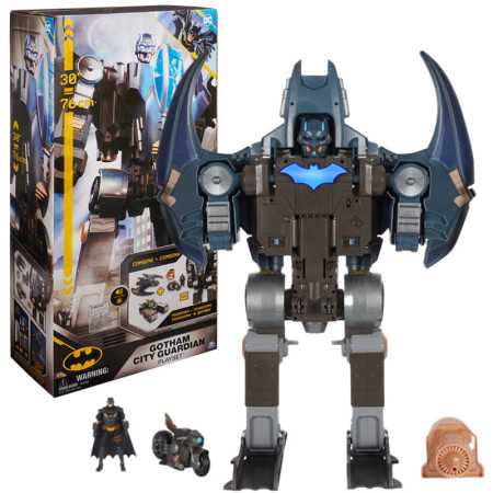 DC, Batman Transformación 4-en-1 Gotham City Guardian Playset