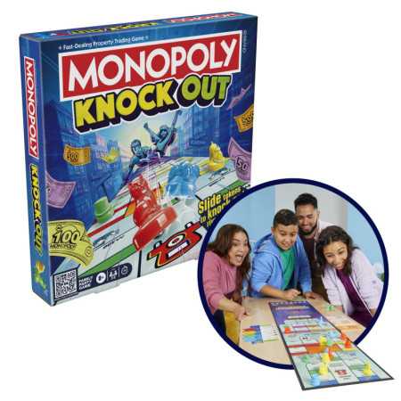 Juegos de mesa de fiesta de juego rápido de monopolio para niños y familiares de 8 años en adelante, 2-8 jugadores