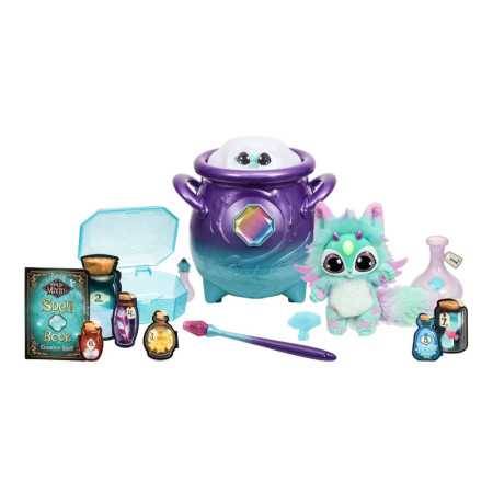 Magic Mixies Cauldron morado mágico de nebulización con juguete de azul y felpa interactiva 8 \ 1, edades de 5+