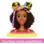 Barbie Deluxe Styling Head with Color Reveling Accessors y Curly Brown Rainbow Hair