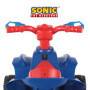 Sonic con licencia El paseo por la batería Hedgehog 6V en ATV para niños de 2 a 5 años, azul