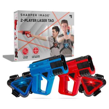 Etiqueta láser de batalla del equipo Sharper Image® con segura para niños y adultos, juegos de batalla interior y exteri