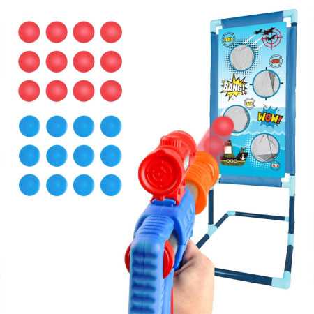 Juego de disparos para el juguete para los 6, 7, 8,9,10+ niños de los niños, niños - 2 pistolas de aire de espuma Popper