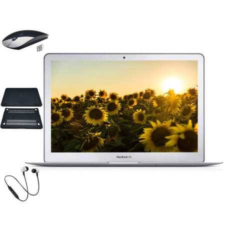 Restaurado Apple MacBook Air Plus Limited Bundle: Black Case, Wireless Mouse y auriculares, 11.6 pulgadas, Intel Core i5