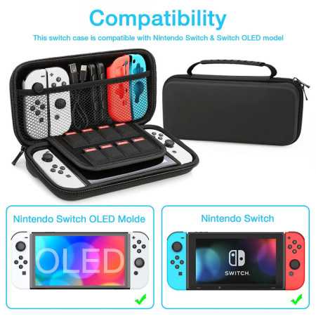 Heystop Case para Nintendo Switch & OLED Modelo Protective Hard Portable Travel Cak Case Polla para la consola Nintendo