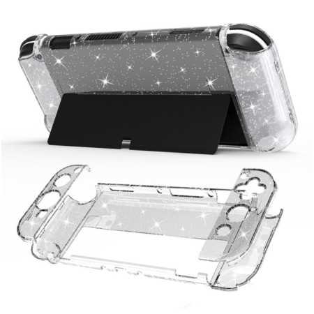 Case transparente para Nintendo Switch OLED, cubierta protectora dura para el controlador OLED y Joy Controlador de Joy