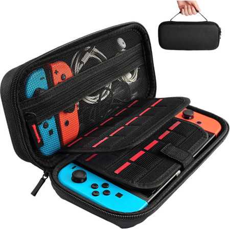 Caso de transporte de interruptor compatible con Nintendo Switch/Switch OLED, con 20 juegos Cartuchos protector contra l