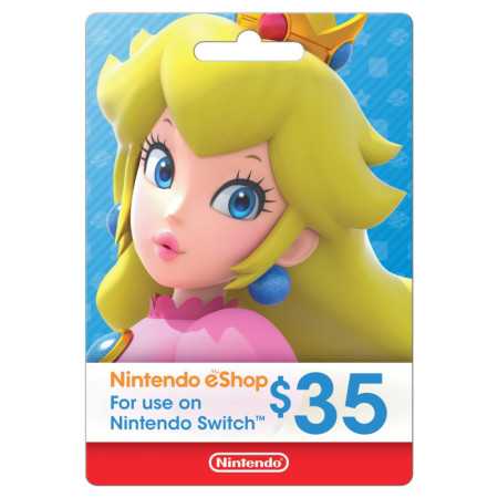 Nintendo eshop $ 35.00 Tarjeta de regalo física con melocotón