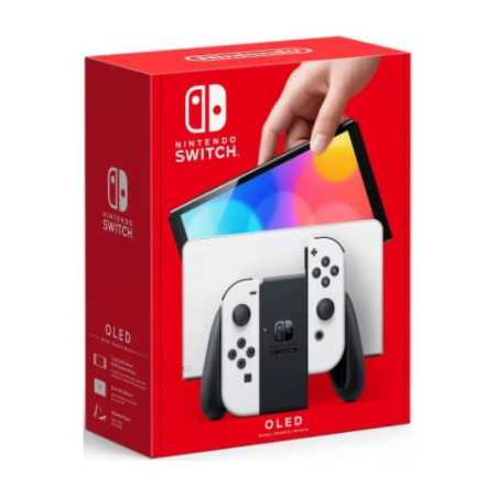 Nintendo OLED restaurado con blanca Joy-Con White, Nintendo Switch (restaurado)