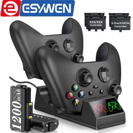 Estación de carga del controlador de Xbox ESywen para Xbox One, Estación de carga del controlador Xbox con paquetes de b