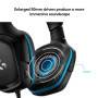 Auriculares de juegos con cable Logitech G432, sonido envolvente 7.1, USB y 3,5 mm, negro