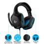 Auriculares de juegos con cable Logitech G432, sonido envolvente 7.1, USB y 3,5 mm, negro