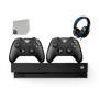 Consola de juego Microsoft Xbox One X 1TB Negro con 2 controlador incluido con el paquete de Axtion Fifa 18 Bolt utiliza