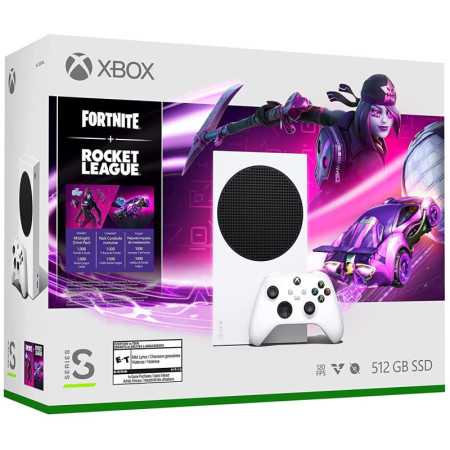 Microsoft Xbox Series S Fortnite & Rocket League Bundle Free Gaming, White