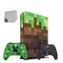 Microsoft 23C-00001 Xbox One S Minecraft Consola de juego 1TB de edición 1TB con controlador hexadecimal de color púrpur