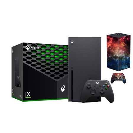 2021 Última consola de juegos Xbox Black 1TB SSD Bundle con controlador inalámbrico y tecnología Mytrix Full Body Cosmic